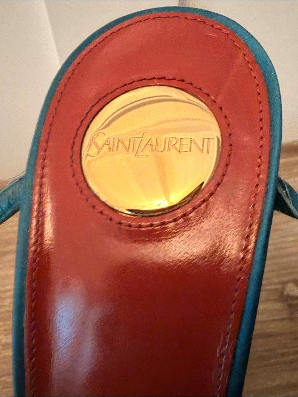 YSL SAINT LAURENT Gorgeous Logo Opyum Heeled Sandals NEW Return 38.5 $1,395!! - Picture 12 of 15